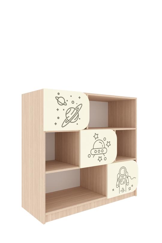 Шафа низька для зберігання засобів навчання, з тематичним фотодруком "Таємничий всесвіт", АНШАР ГРУП (5506), 948х400х9450 мм